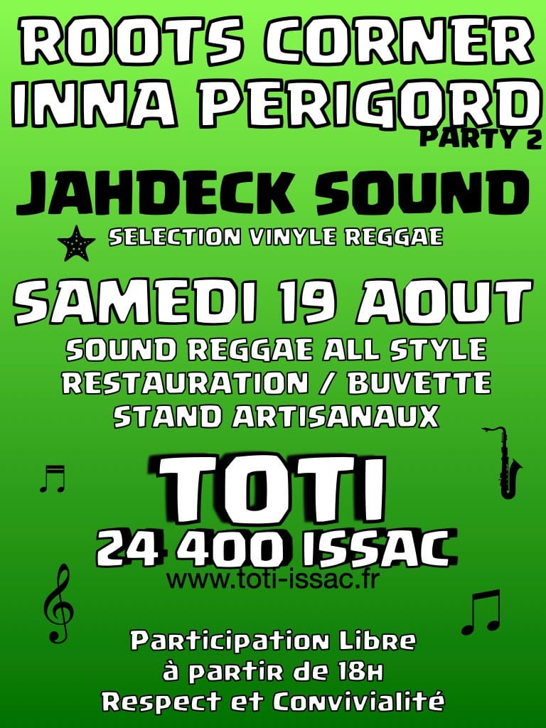 Reggae night 19 août chez Toti!