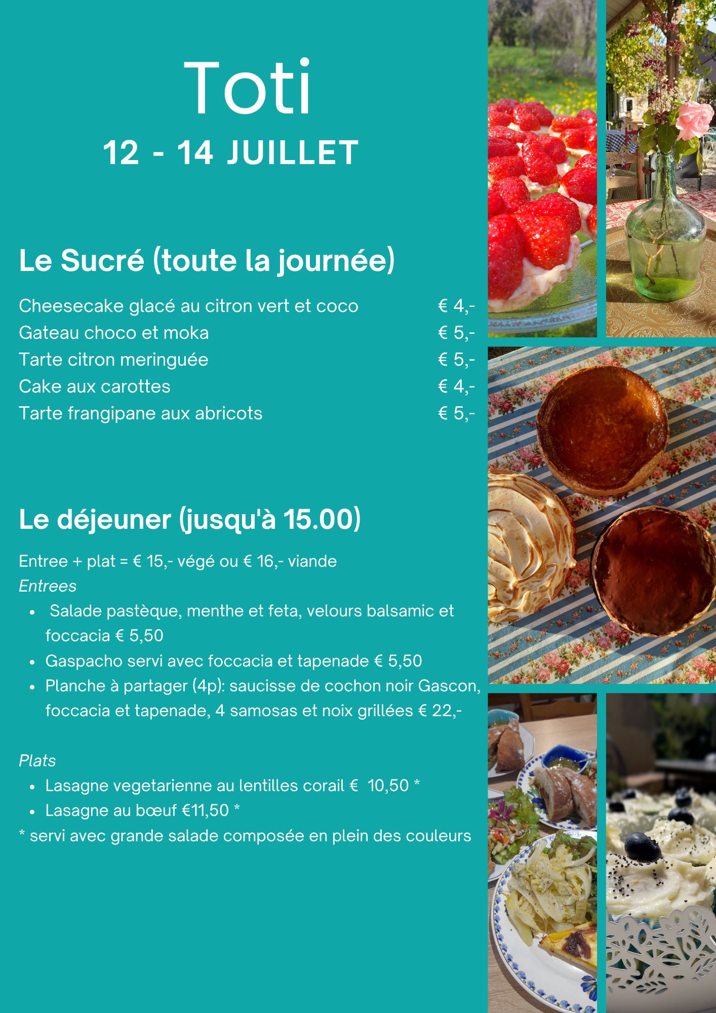 L’Ardoise du 12 au 14 juillet