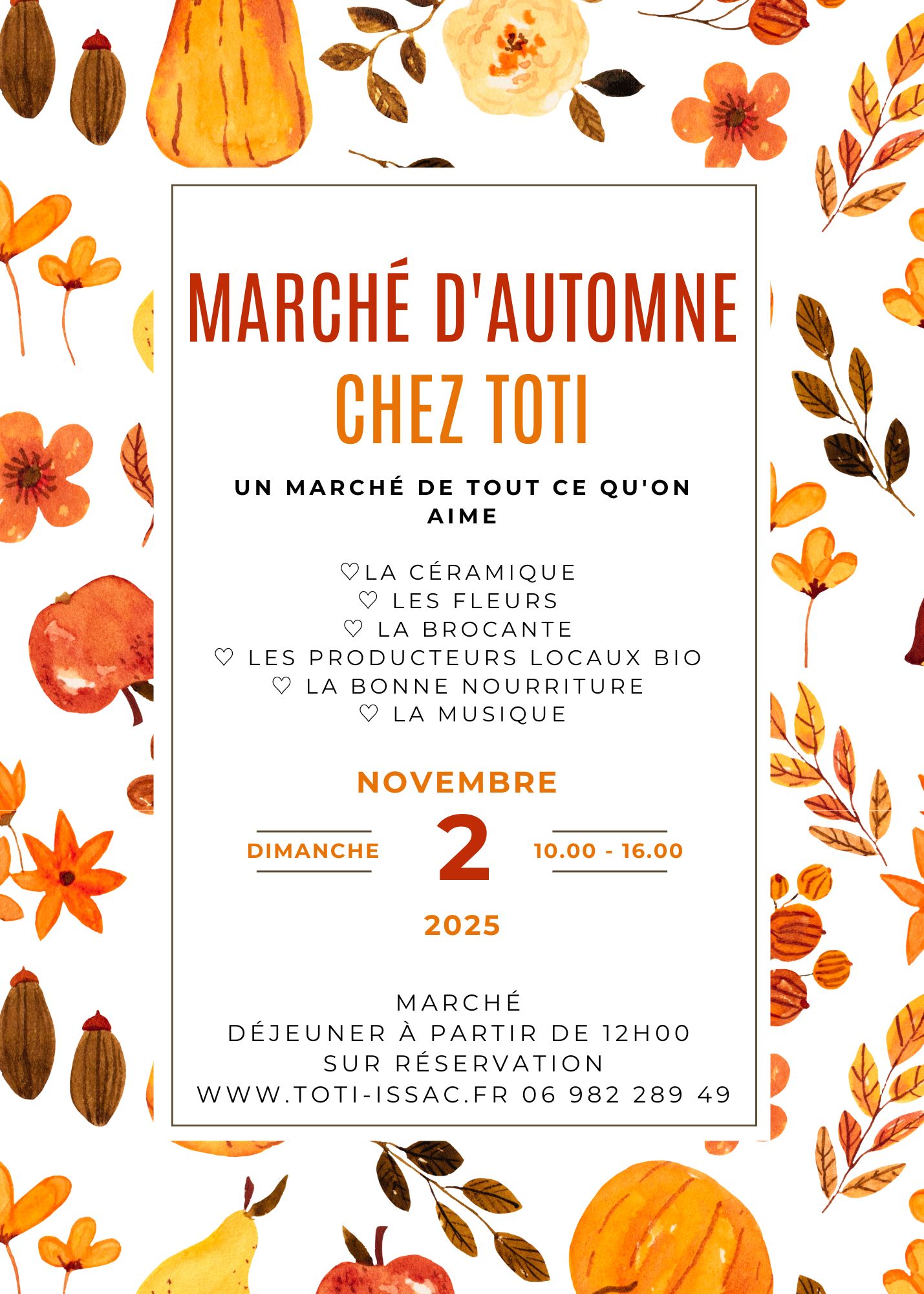 Marché d’ Automne 2 Novembre 2025